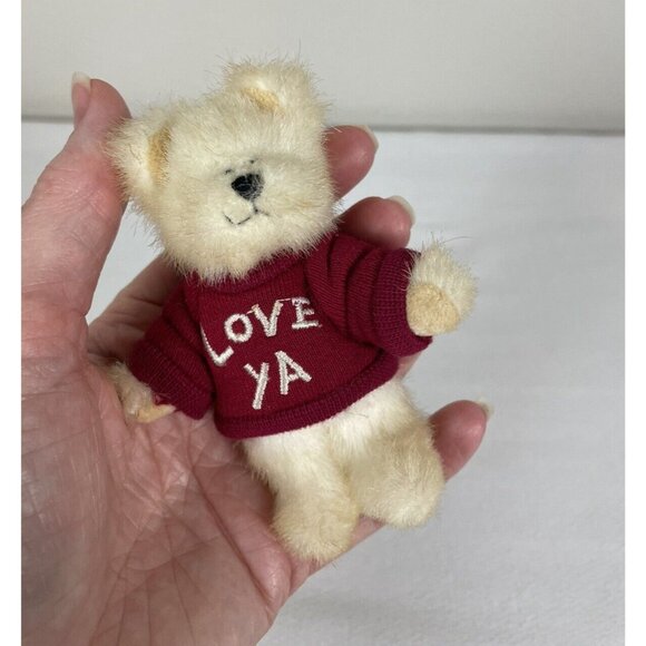 Vintage Boyds Bears Collectible Mini Teddy Bear "Love Ya" Red Sweater Plush 5" - Picture 6 of 6